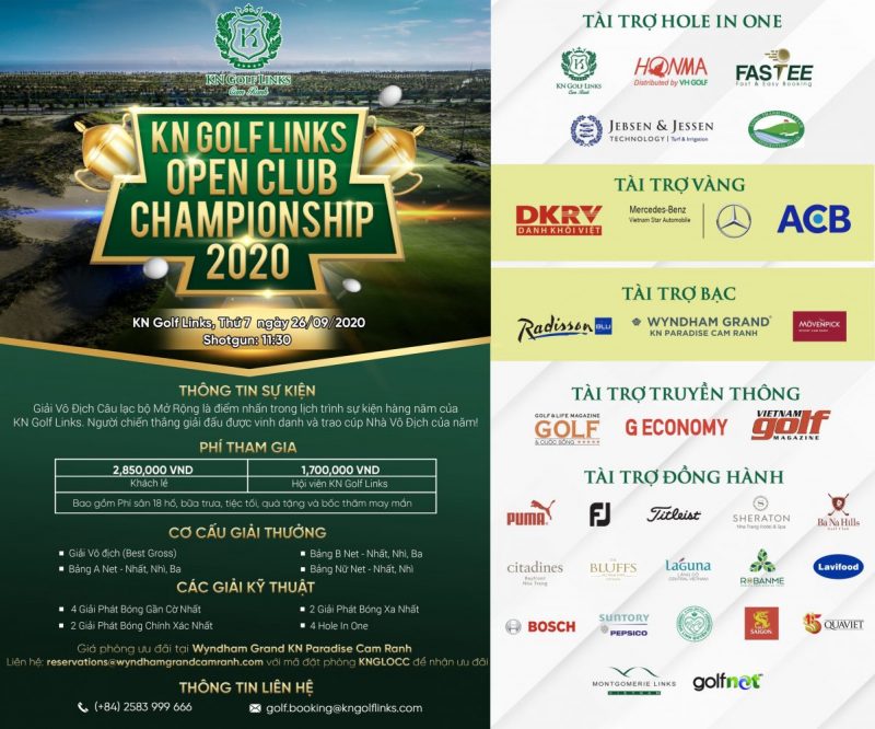 Tái khởi động Giải vô địch CLB KN Golf Links Open 2020